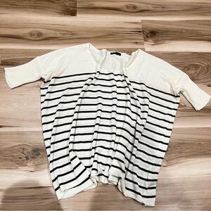 Urban Outfitters BDG Cream and Black Striped Oversized Top Women’s Small